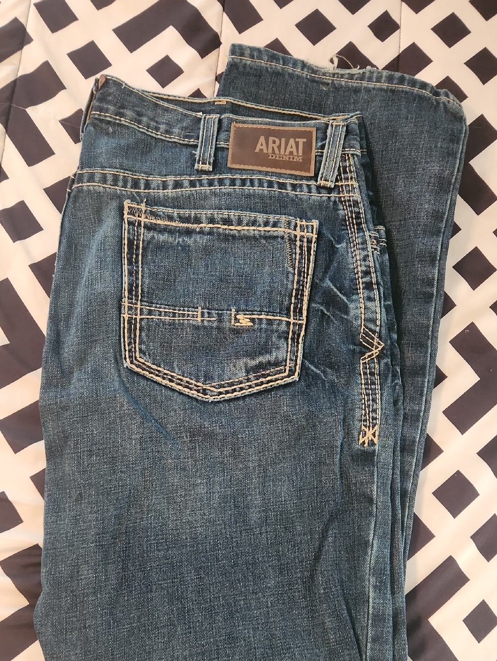 Ariat Men's Dark Blue Relaxed Boot Cut Jeans